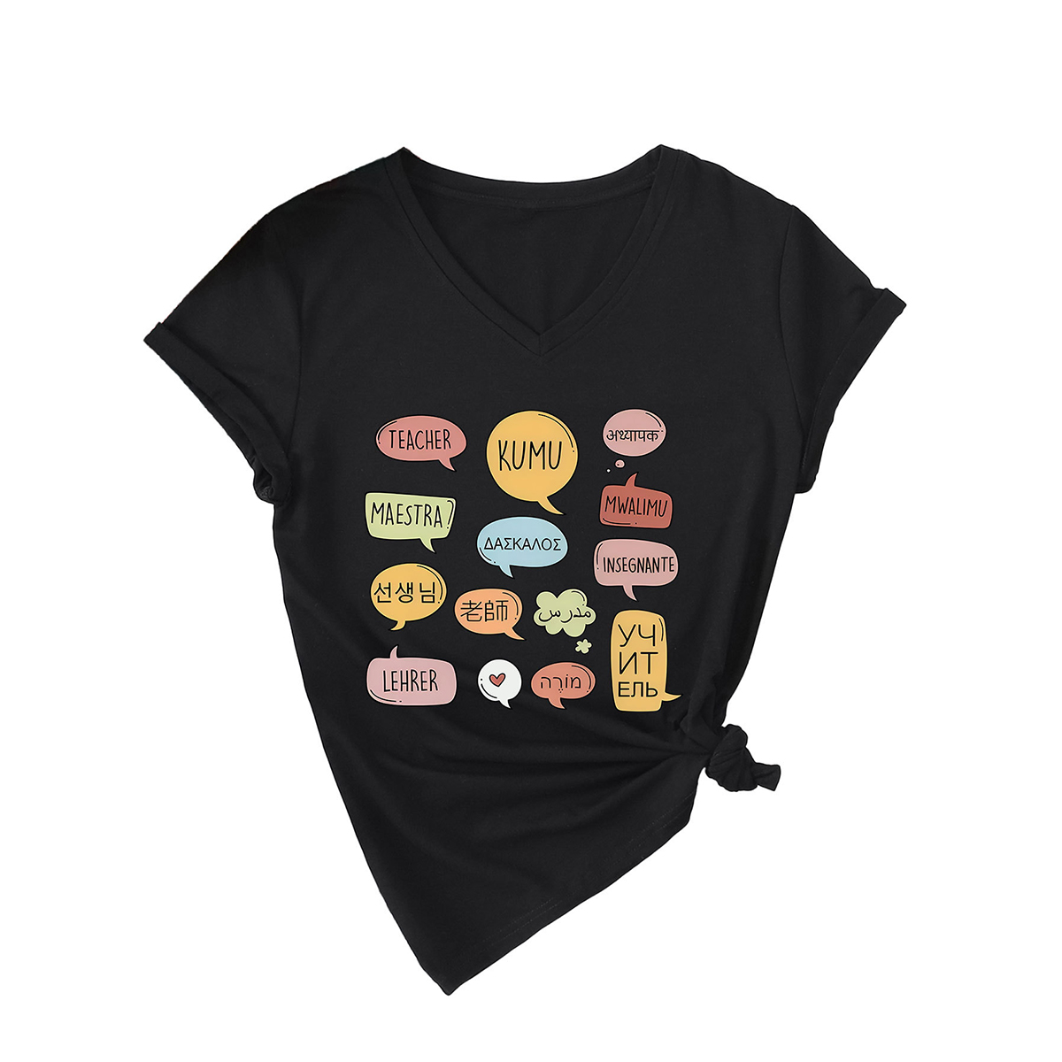 Women??¢s Teaching Tee ??V Neck Teacher Shirt_CWTTSL0478