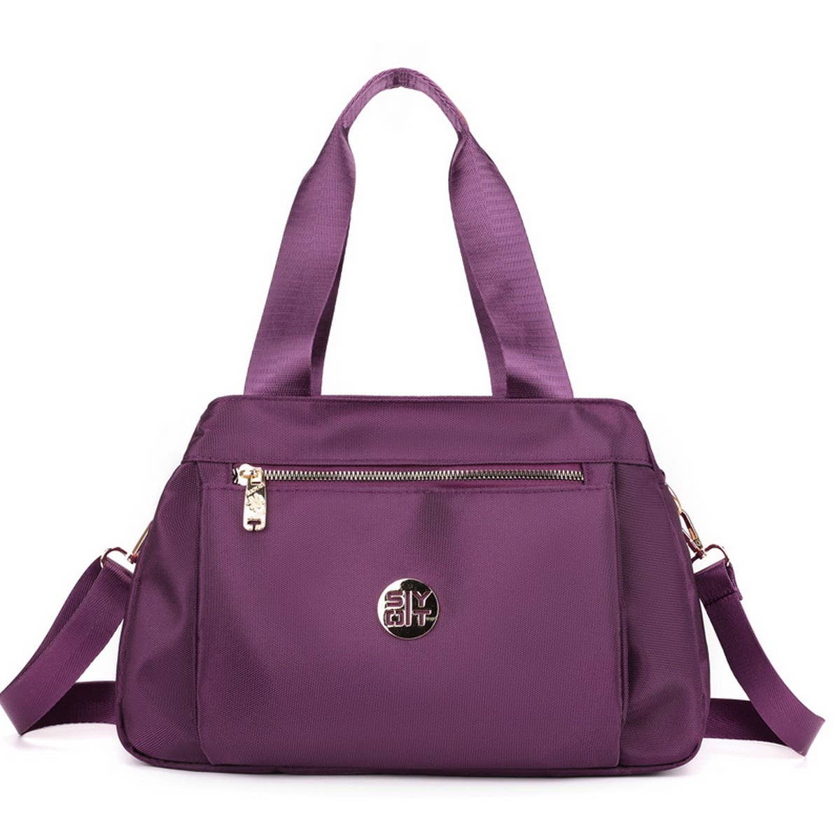 FASHION MULTI-COMPARTMENT CANVAS SHOULDER BAG_CWAB3450