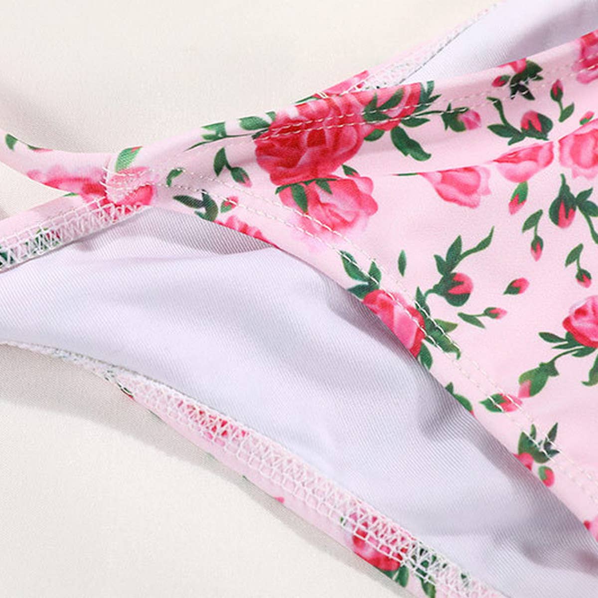 Tied Bikini Set - Sexy Floral Swimsuit