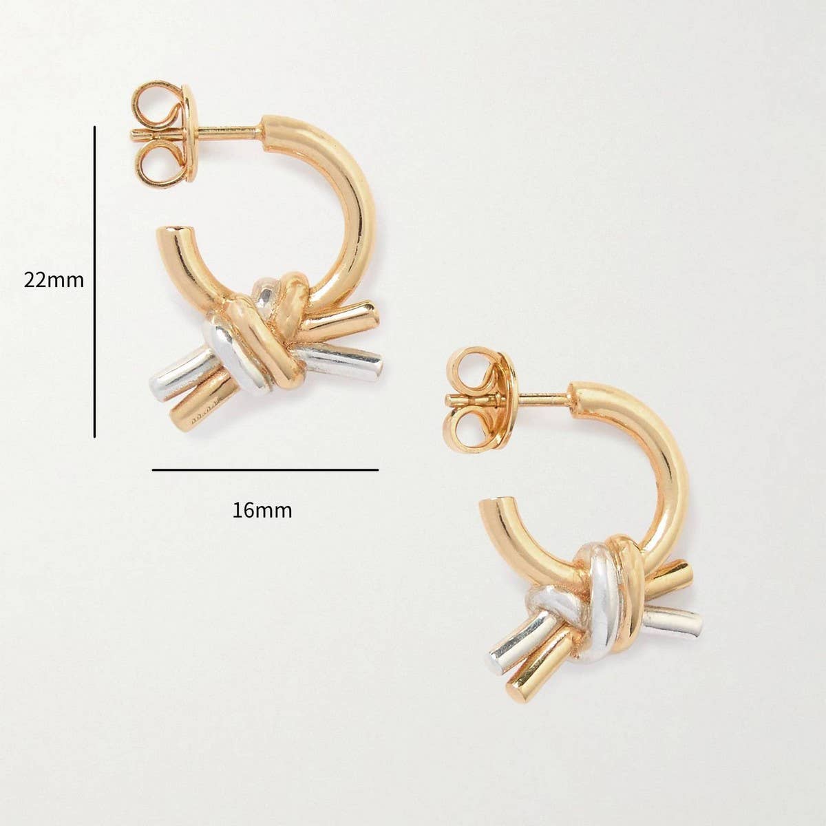 Fashionable Gold Hoop Braid Earrings