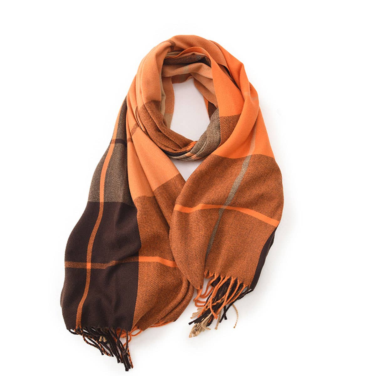 Dopamine color matching cashmere scarf - warm