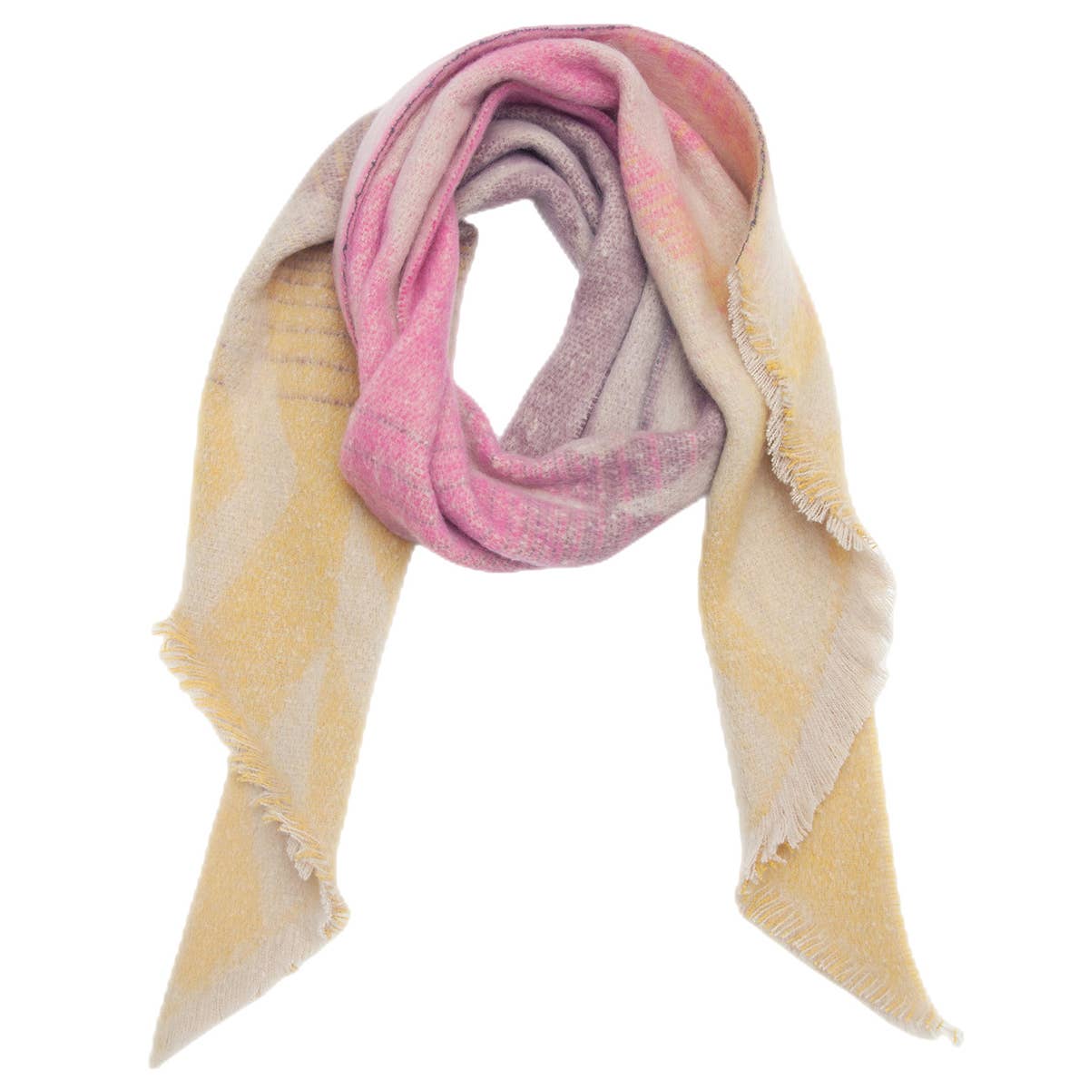 Circle Yarn Diamond Scarf ? Reversible Winter Wrap