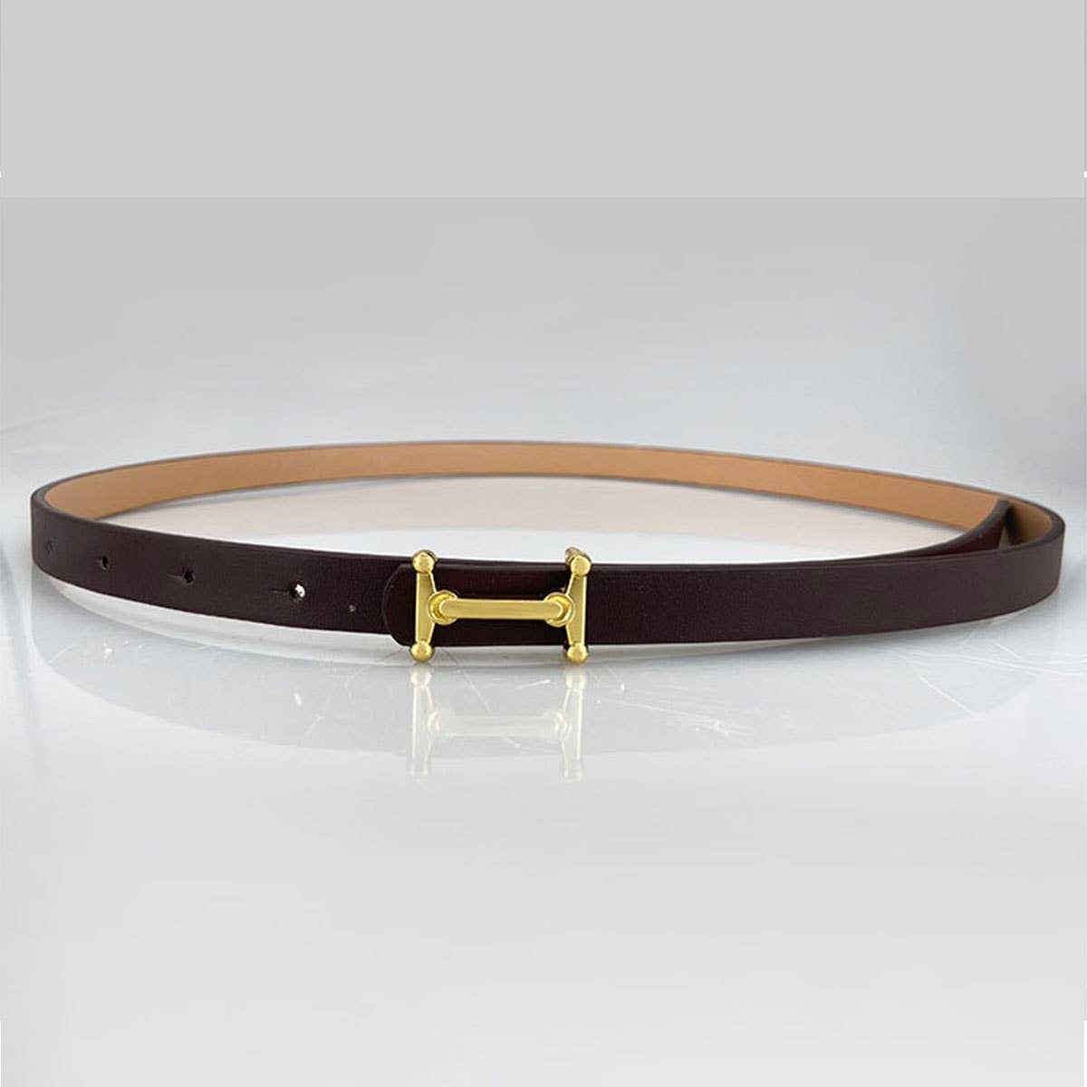 VERSATILE BLACK THIN BELT WOMEN'S ACCESSORIES_CWABE0694