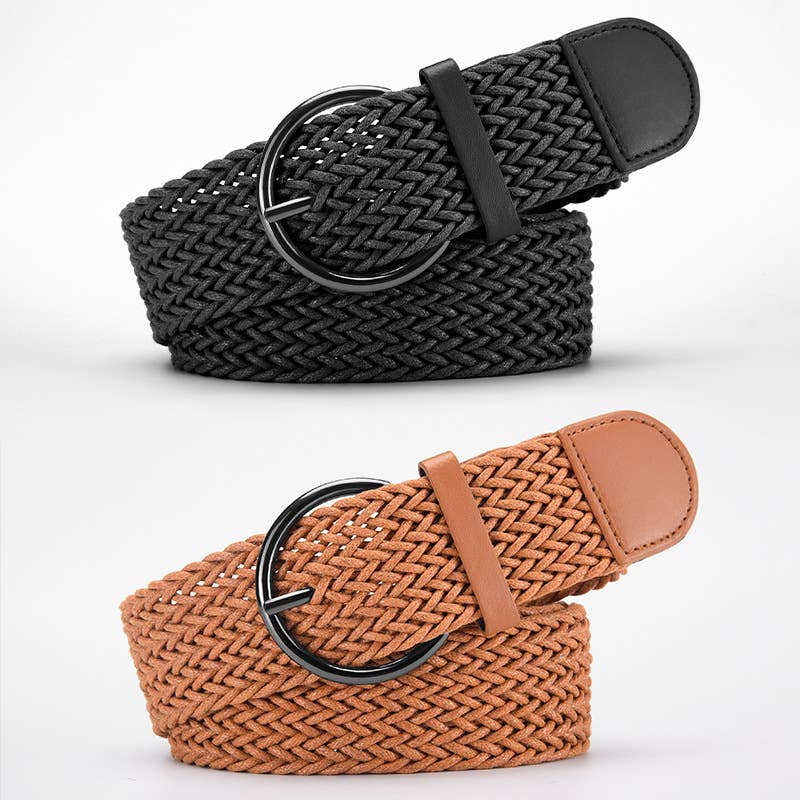 Vintage belt woven with needle buckles wax ropes