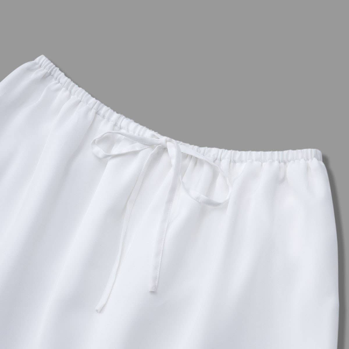 HIGH WAIST ELASTIC MAXI SKIRT WITH ADJUSTABLELACES