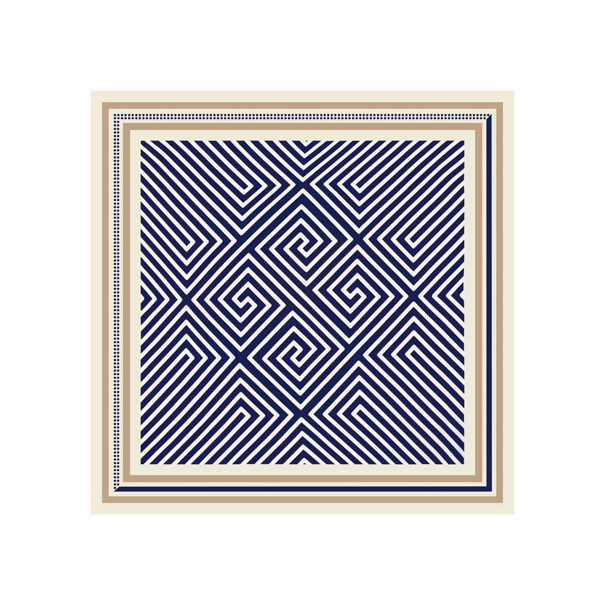 Striped Satin Square Scarf for Sun & Bag Wrap_CWASC1149