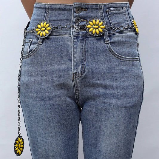 ADJUSTABLE FLOWER WAIST CHAIN_CWABE0625