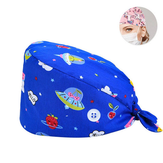 SWEATBAND COTTON PRINTED LACE-UP WORK HAT_CWAH3327