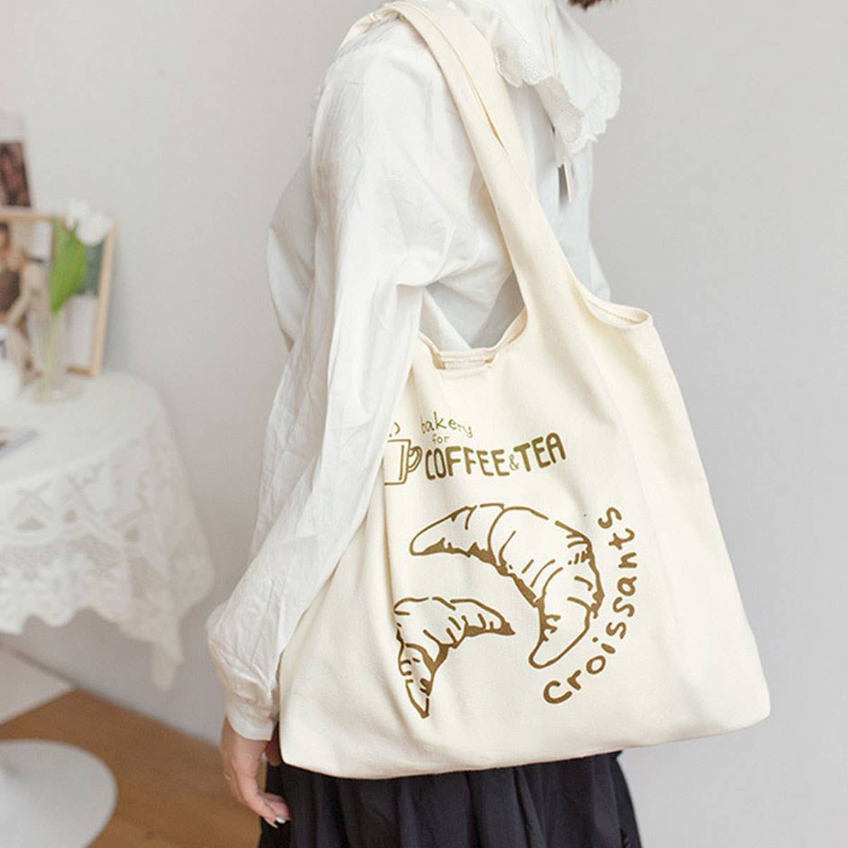 Simple Vest Style Canvas Tote Bag for Students_CWAB5661