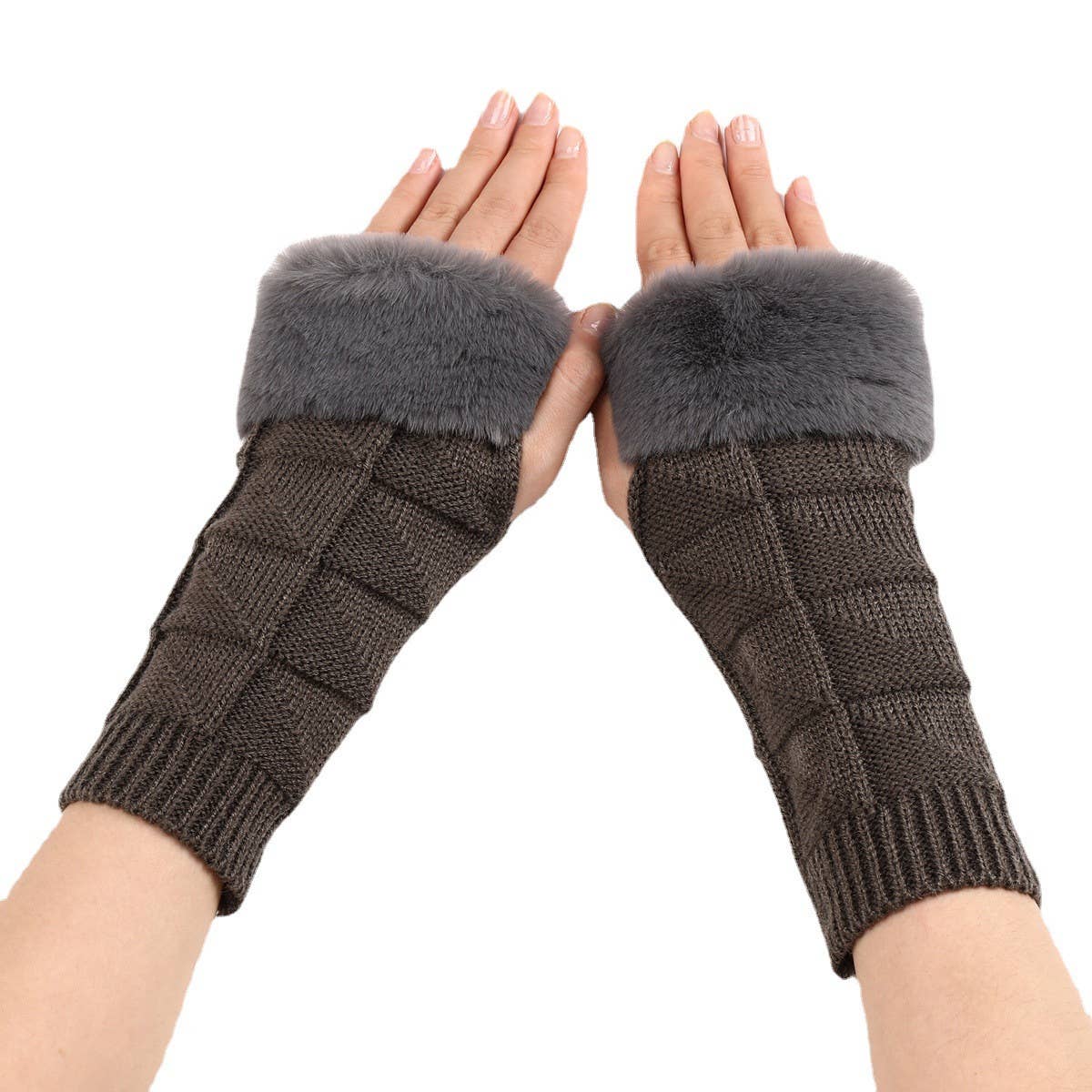 SIMPLE WARM KNITTED HALF-FINGER GLOVES_CWAG0111