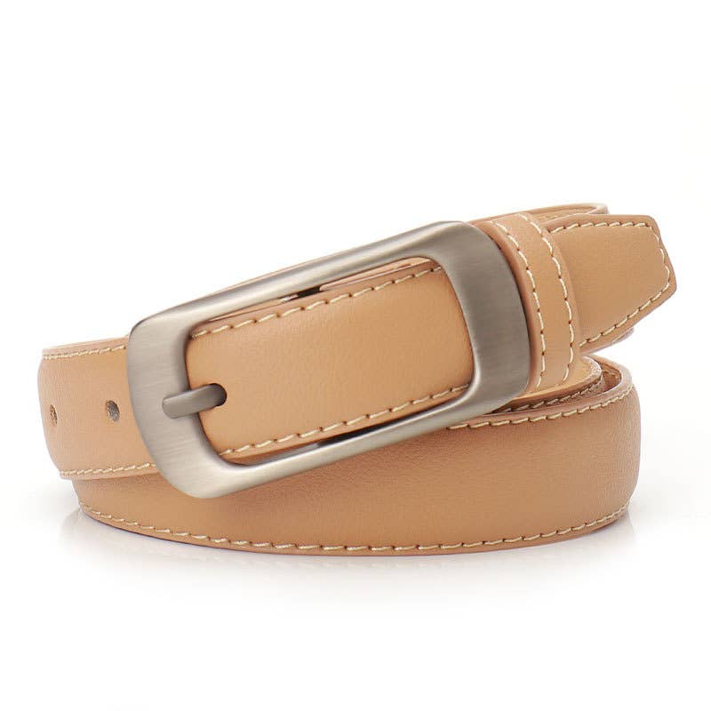 Simple casual versatile pin buckle women's belt