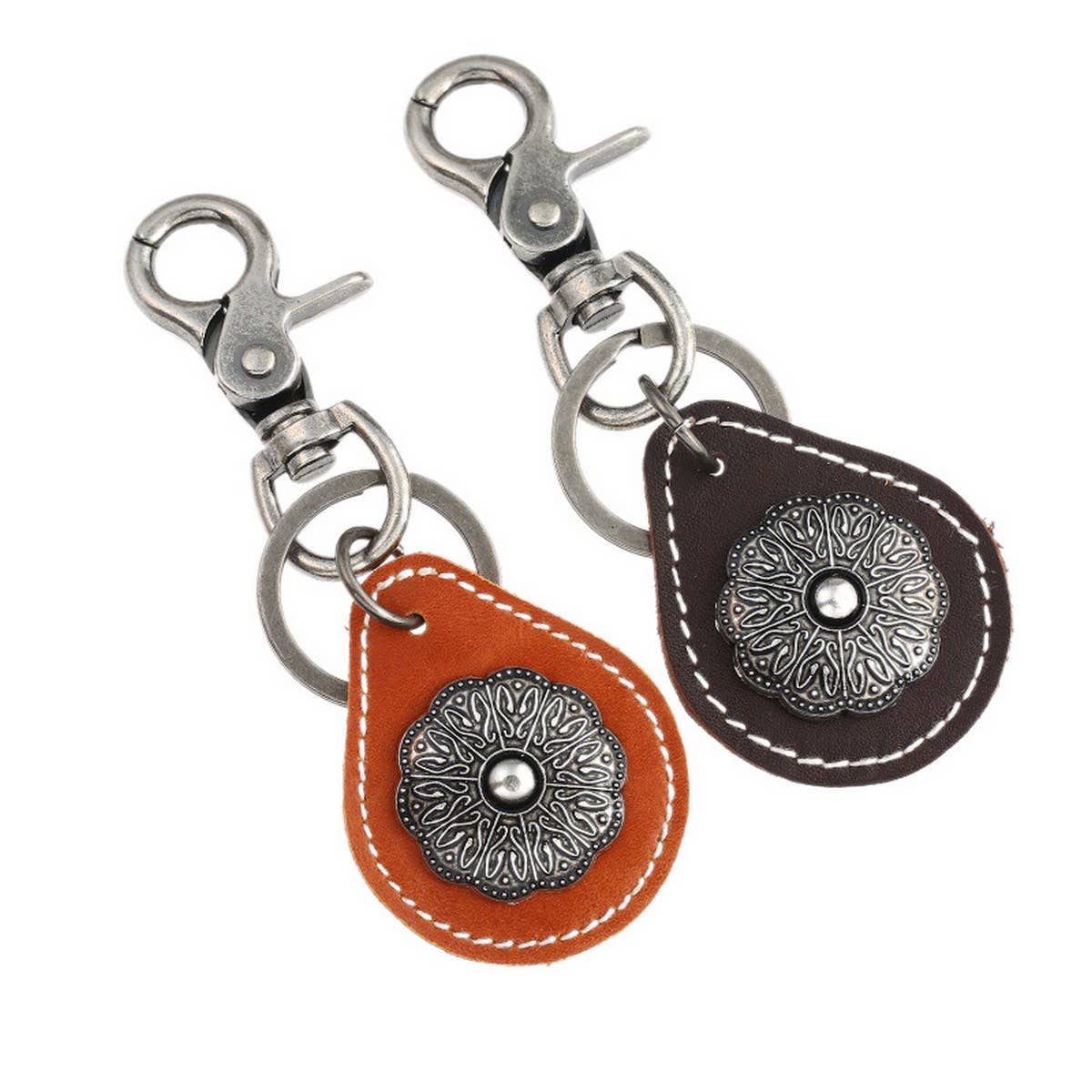 NEW CREATIVE MEN'S ALLOY LEATHER KEYCHAIN