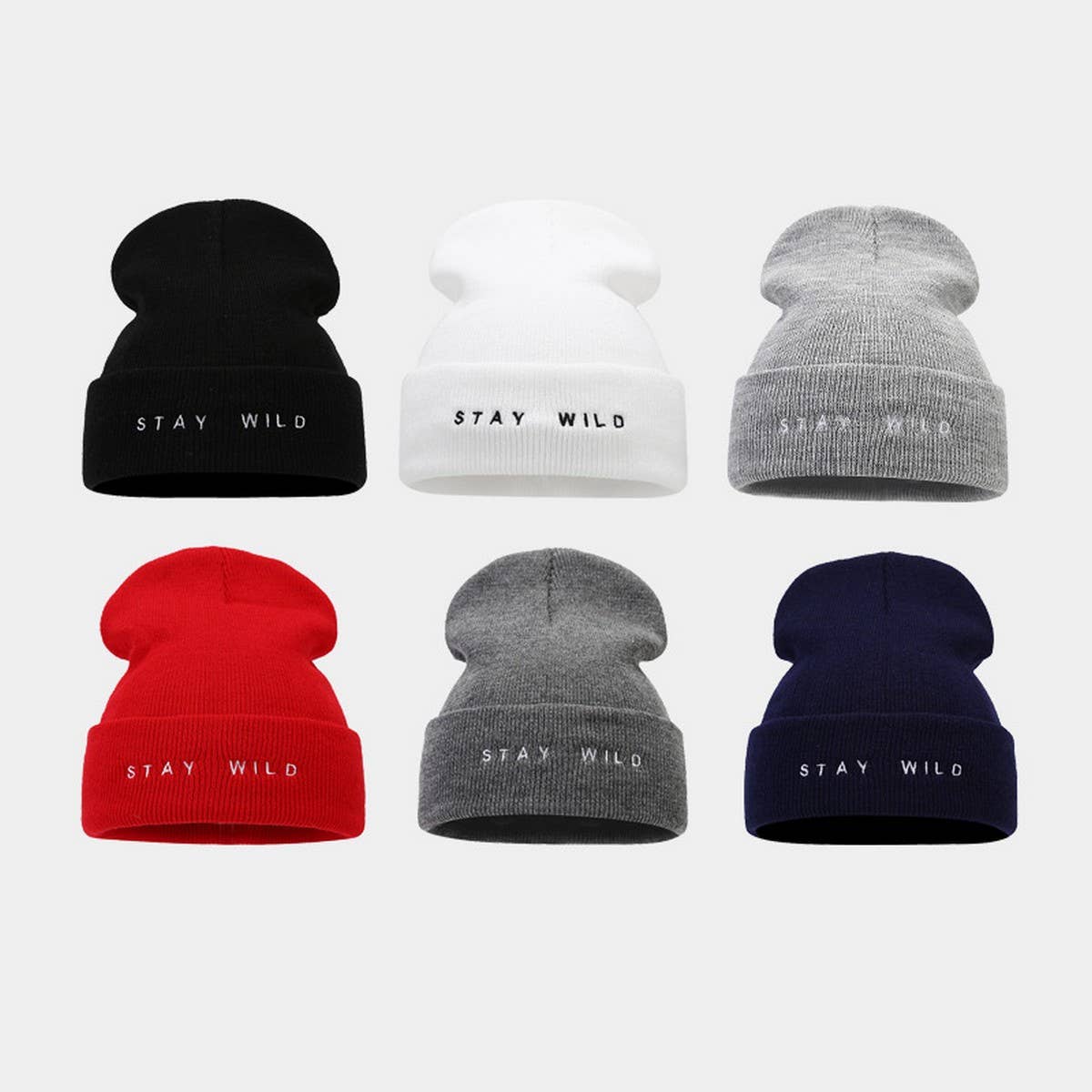 FASHION LETTER EMBROIDERY SIMPLE  KNITTED HAT_CWAH2087