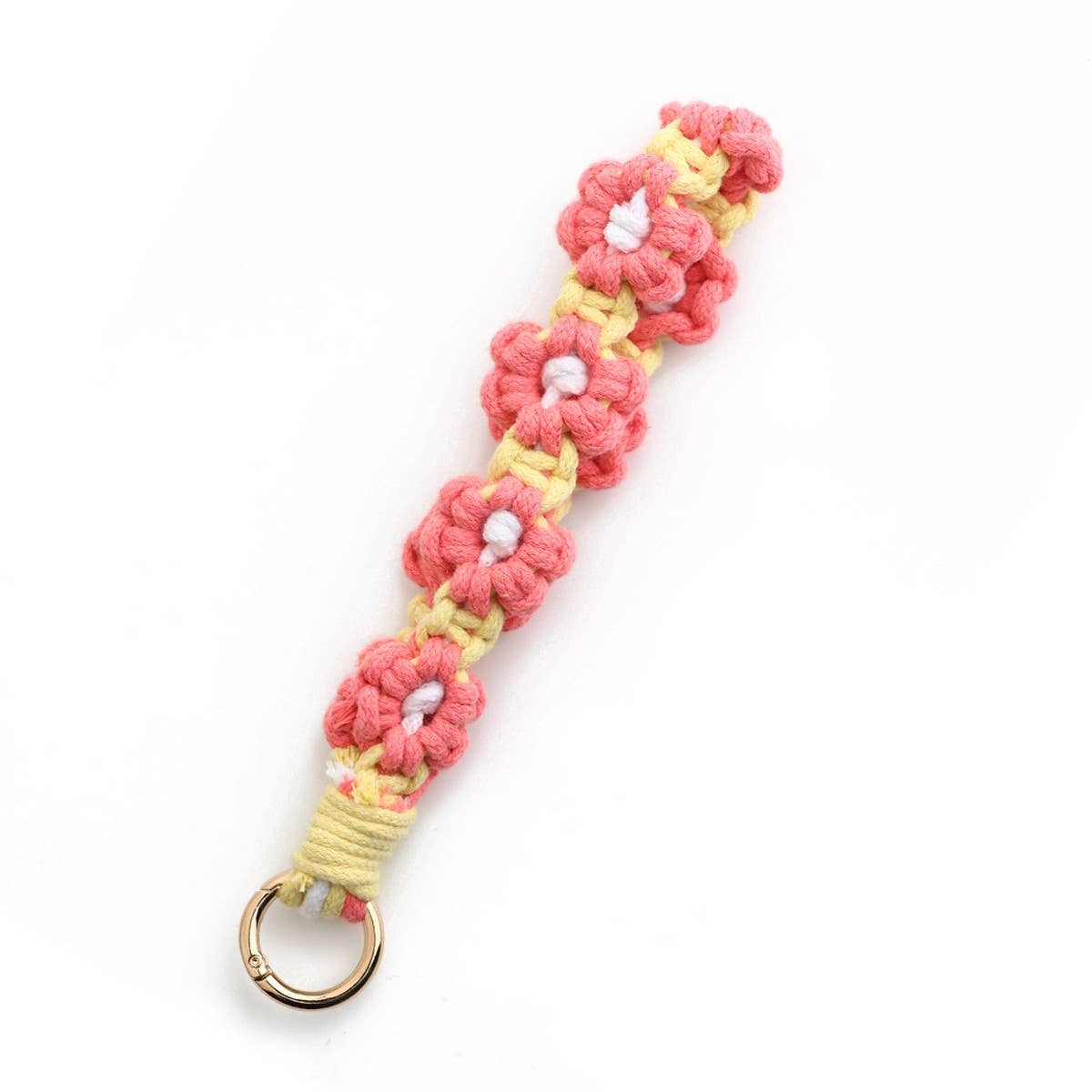 Daisy Wrist Strap Nordic Woven Keychain Pendant_CWAB5023