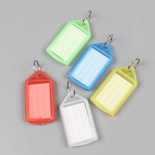 SOLID COLOR TRANSPARENT PULL-OUT KEY TAG KEYCHAIN_CWMM2076