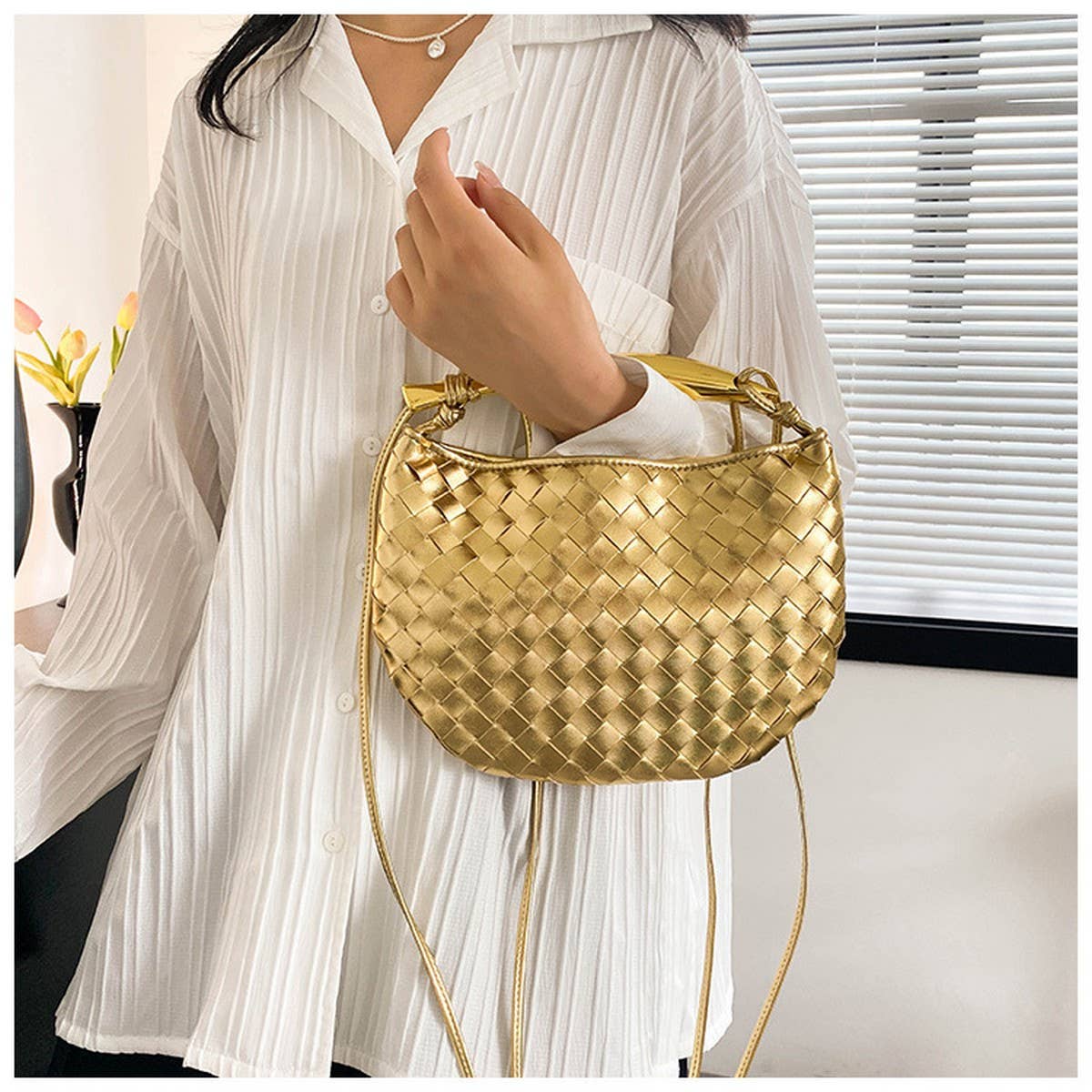 BRAID CROSSBODY BAG SARDINE BAG WOVEN HANDBAG_CWAB1911