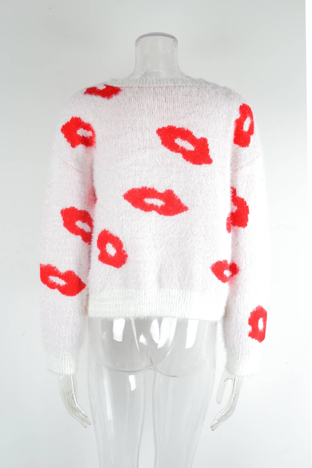 LIPS VALENTINE'S DAY SWEATER CREW NECK PULLOVER
