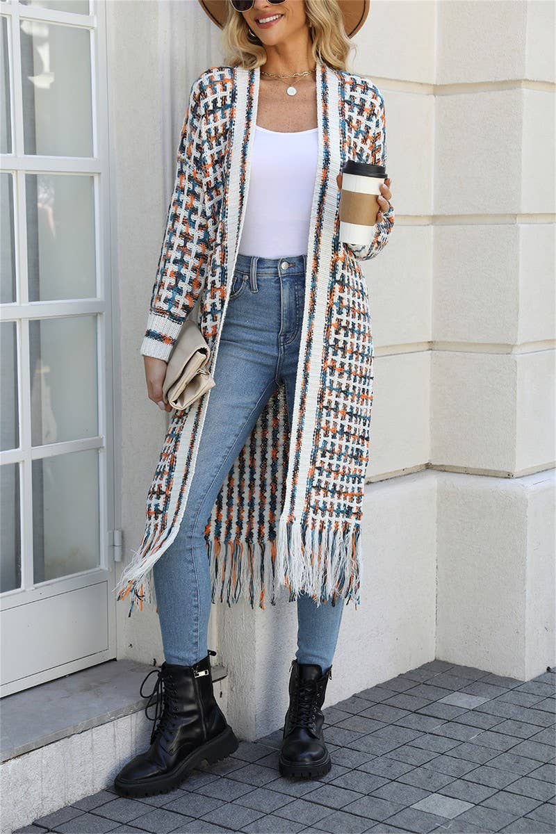CWOCAL0933_FRINGED LONG COLORFUL CARDIGAN COAT