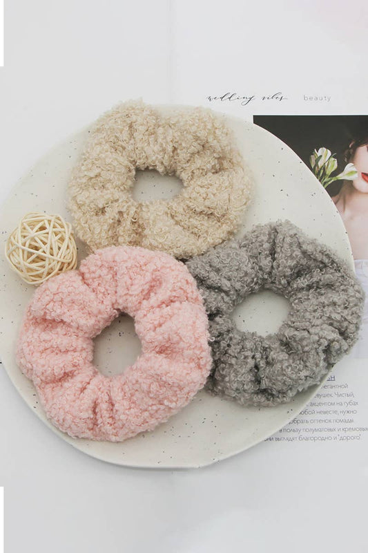5PCS SOLID COLOR FLUFFY SCRUNCHIE_CWAHA0172