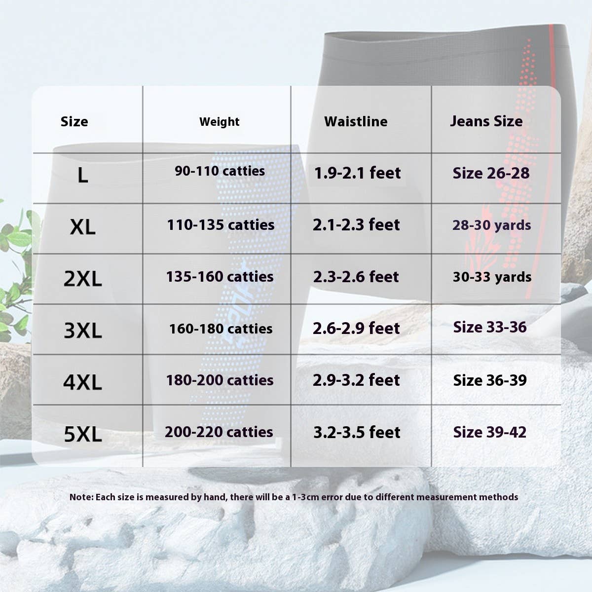 Men's Plus Size High Waist Swim Trunks