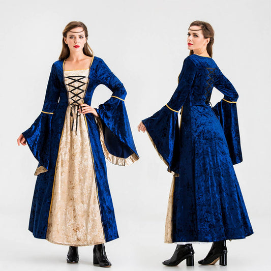 HALLOWEEN RETRO PALACE QUEEN PRINCESS LONG DRESS