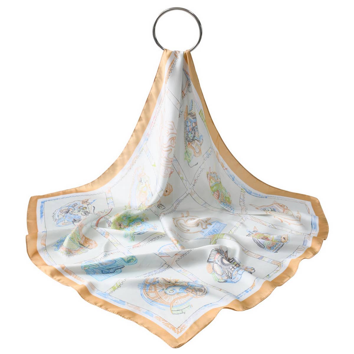 2024 NEW ALL-MATCH CARTOON PRINTED SQUARE SCARF_CWASC1161