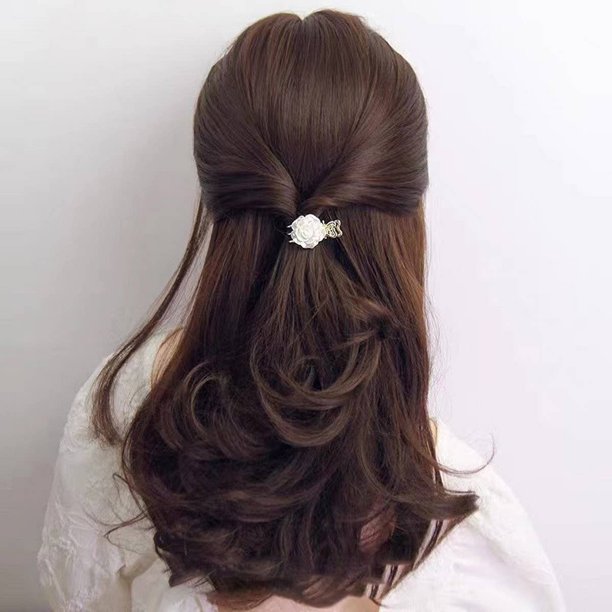 METAL PEARL HAIRPIN BANGS CLIP DUCKBILL CLIP