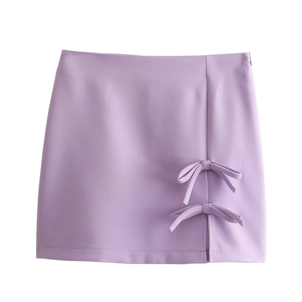 High Waist Mini Skirt with Bow, Chic Style