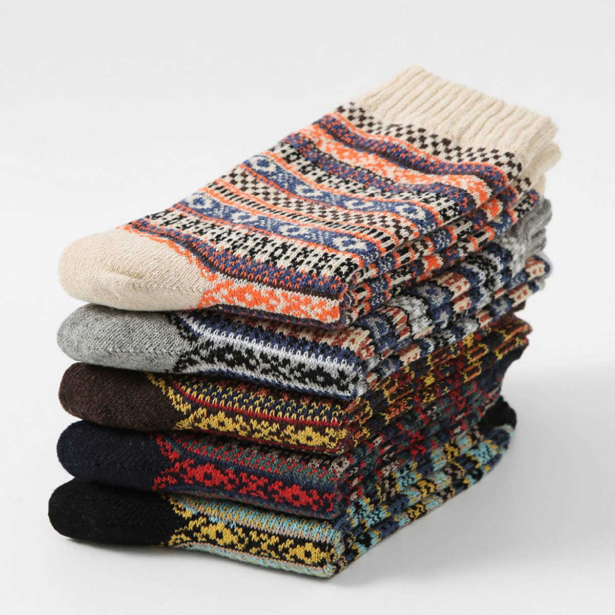 5 PAIRS OF MEN WINTER THICK WARM MID-TUBE SOCKS_CWMS0685