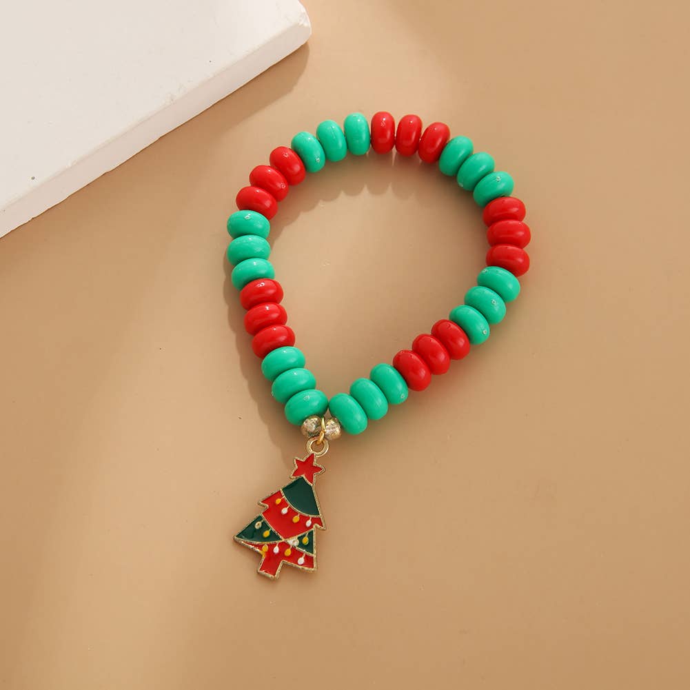 CHRISTMAS ABACUS BEADED COUPLE BEADED BRACELET