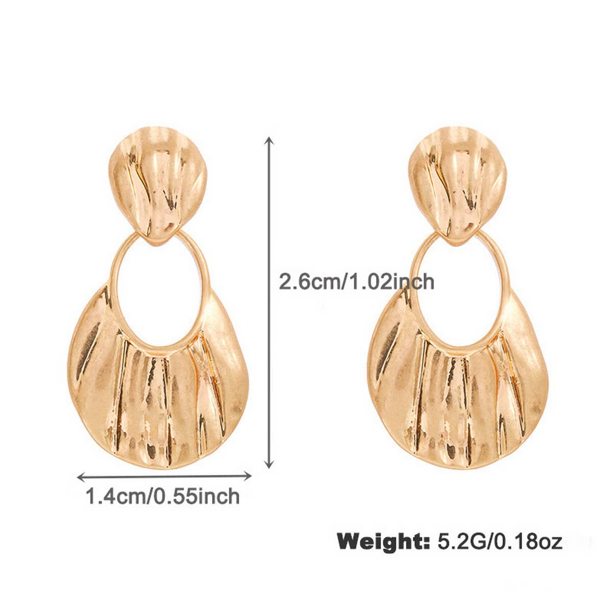 NEW UNIQUE TEXTURE NICHE EARRINGS FASHION SET_CWAJE2904