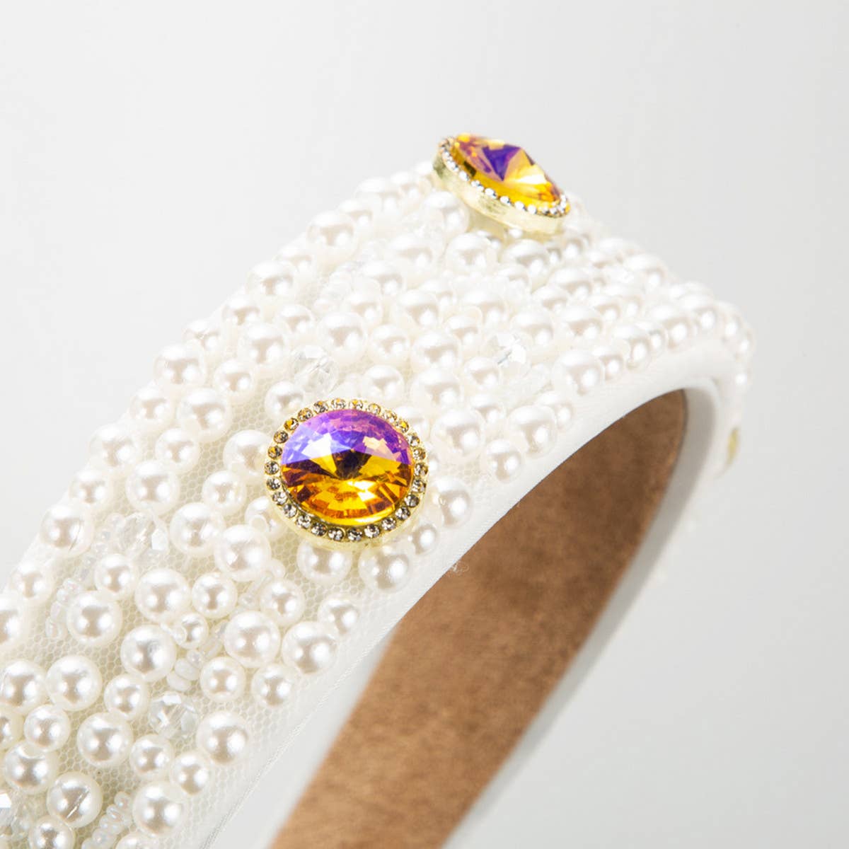 FASHION WIDE-BRIMMED RHINESTONE PEARL HEADBAND_CWAHA2131