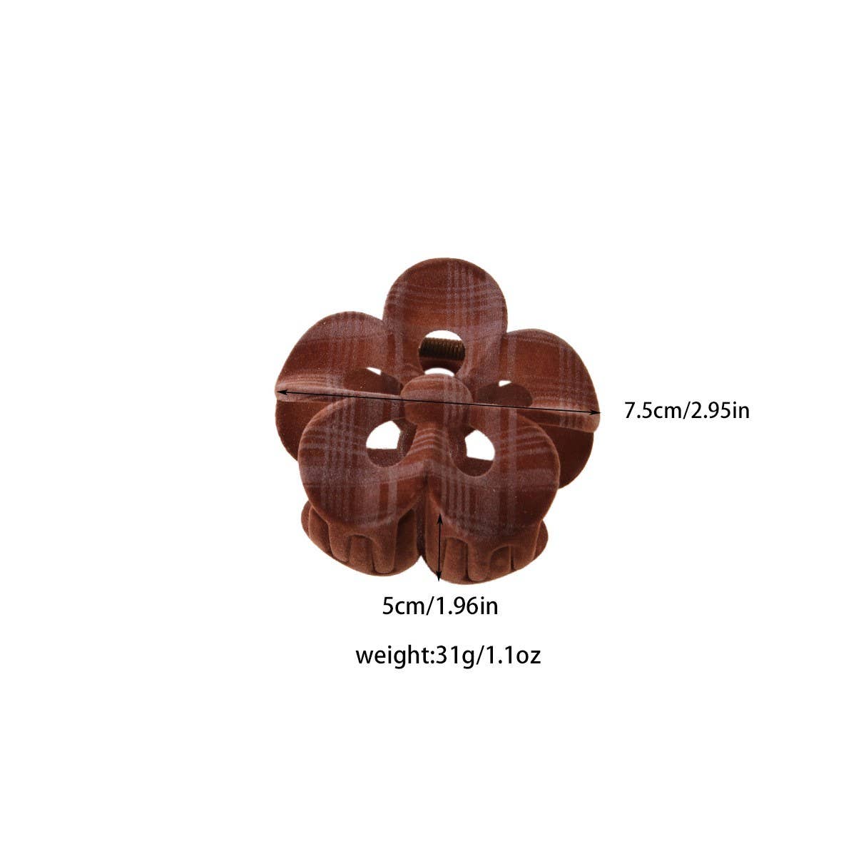 CWAHA07457_VELVET PETAL FLOWER CLAW CLIP FOR HAIR UPDOS