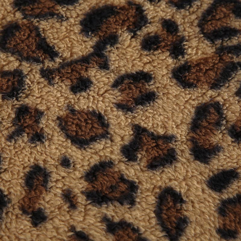 STREET PLUSH LEOPARD PRINT LACE-UP PANTS