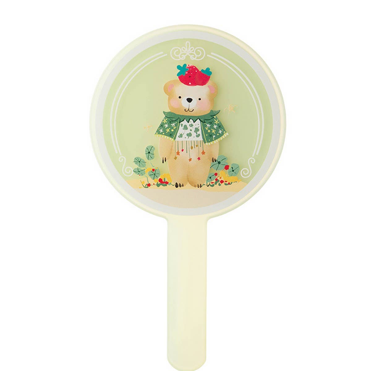 CWMM6948_PORTABLE CARTOON PRINT GIRL HANDLE MIRROR