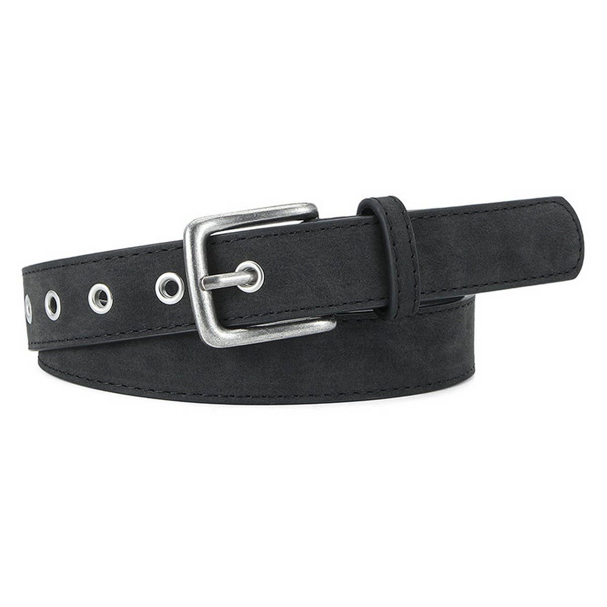 CWABE01258_MATTE PU BUCKLE BELT FOR WOMEN FASHION OUTFITS