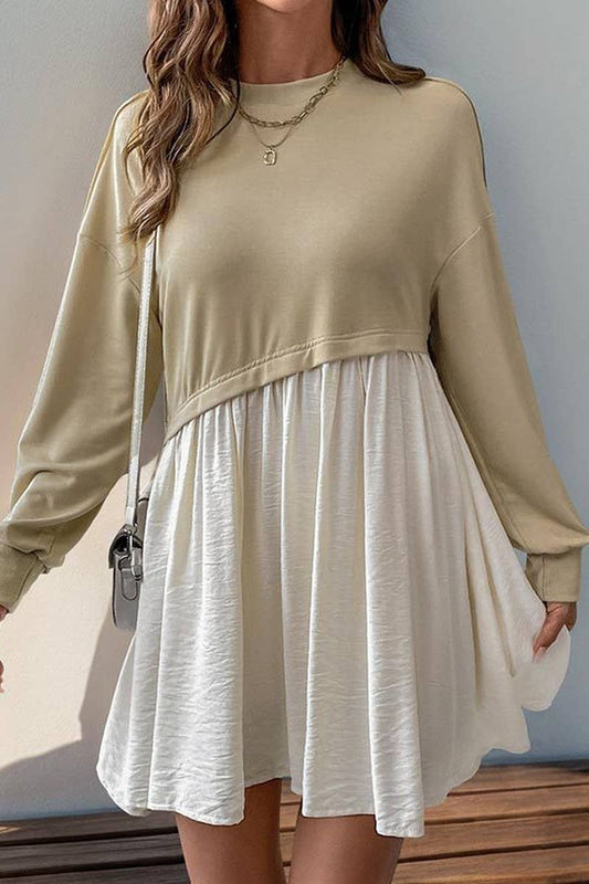 CWDSD7320_CASUAL ROUND NECK CONTRAST COLOR STITCHING SHORT S