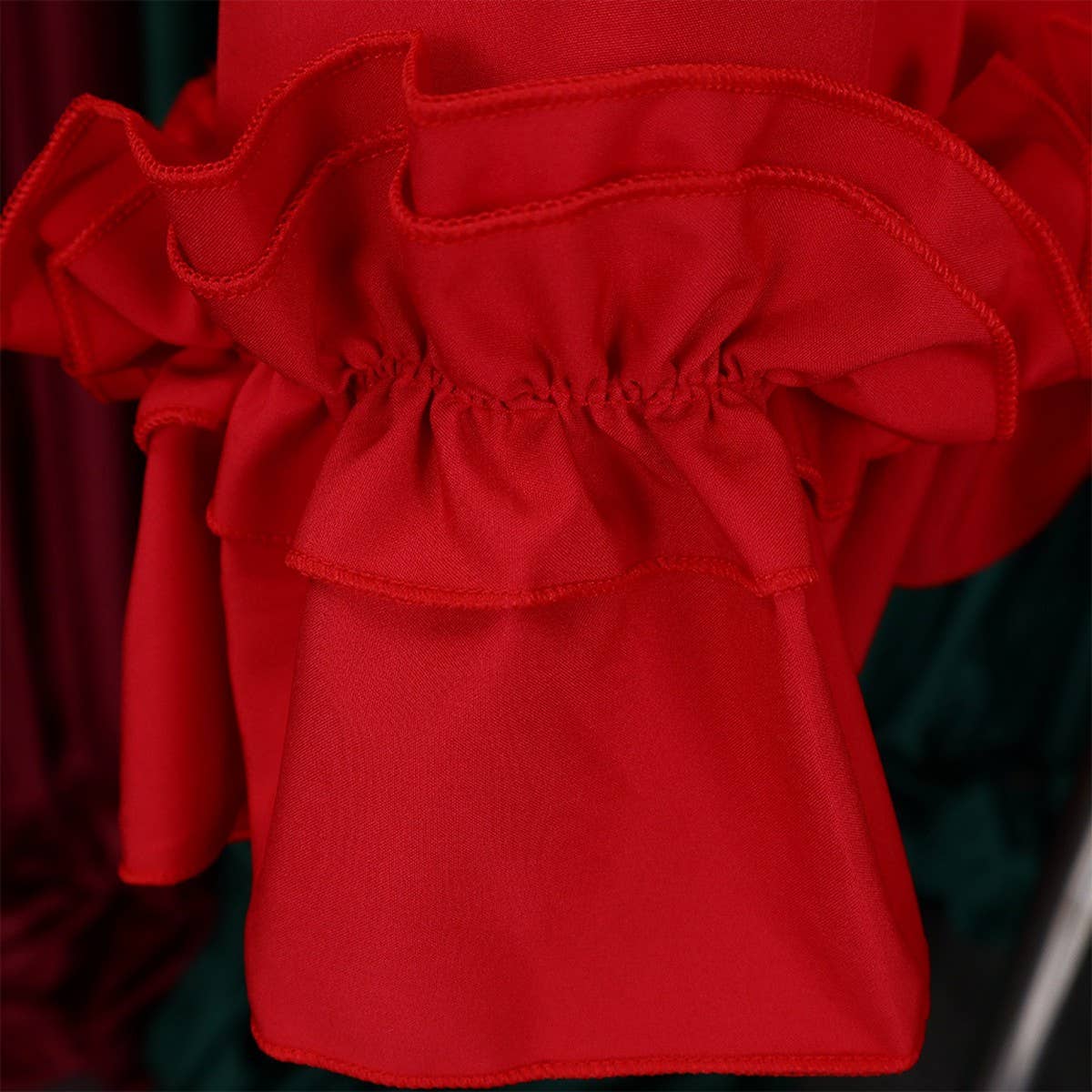 LOOSE CASUAL PLUS SIZE LOTUS LEAF SLEEVE TIE DRESS