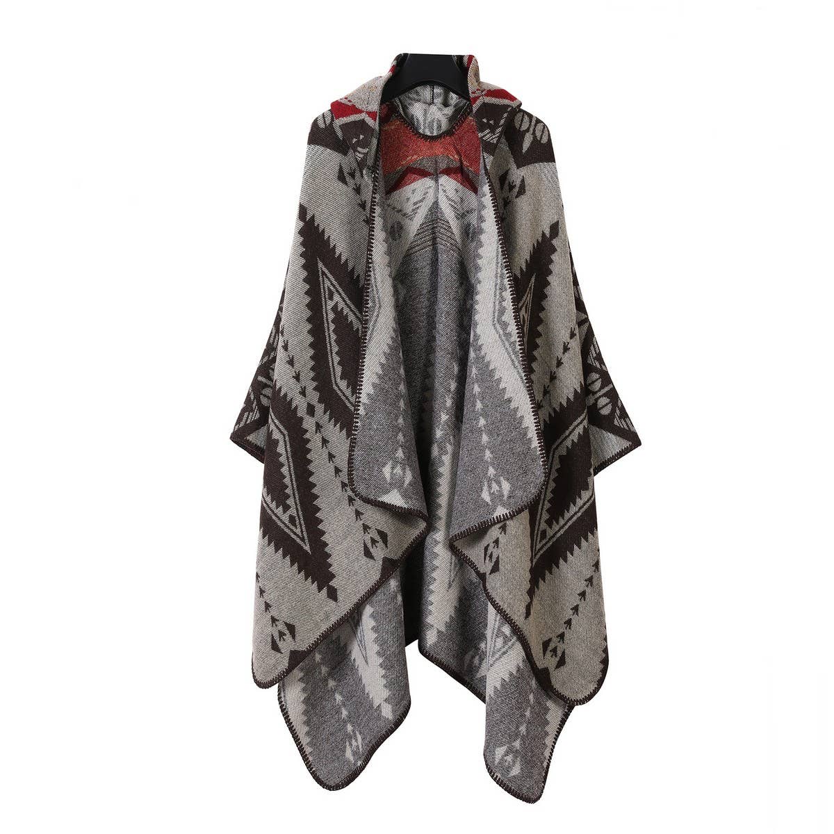 HOODED CAPE SCARF WEAR ETHNIC STYLE SHAWL