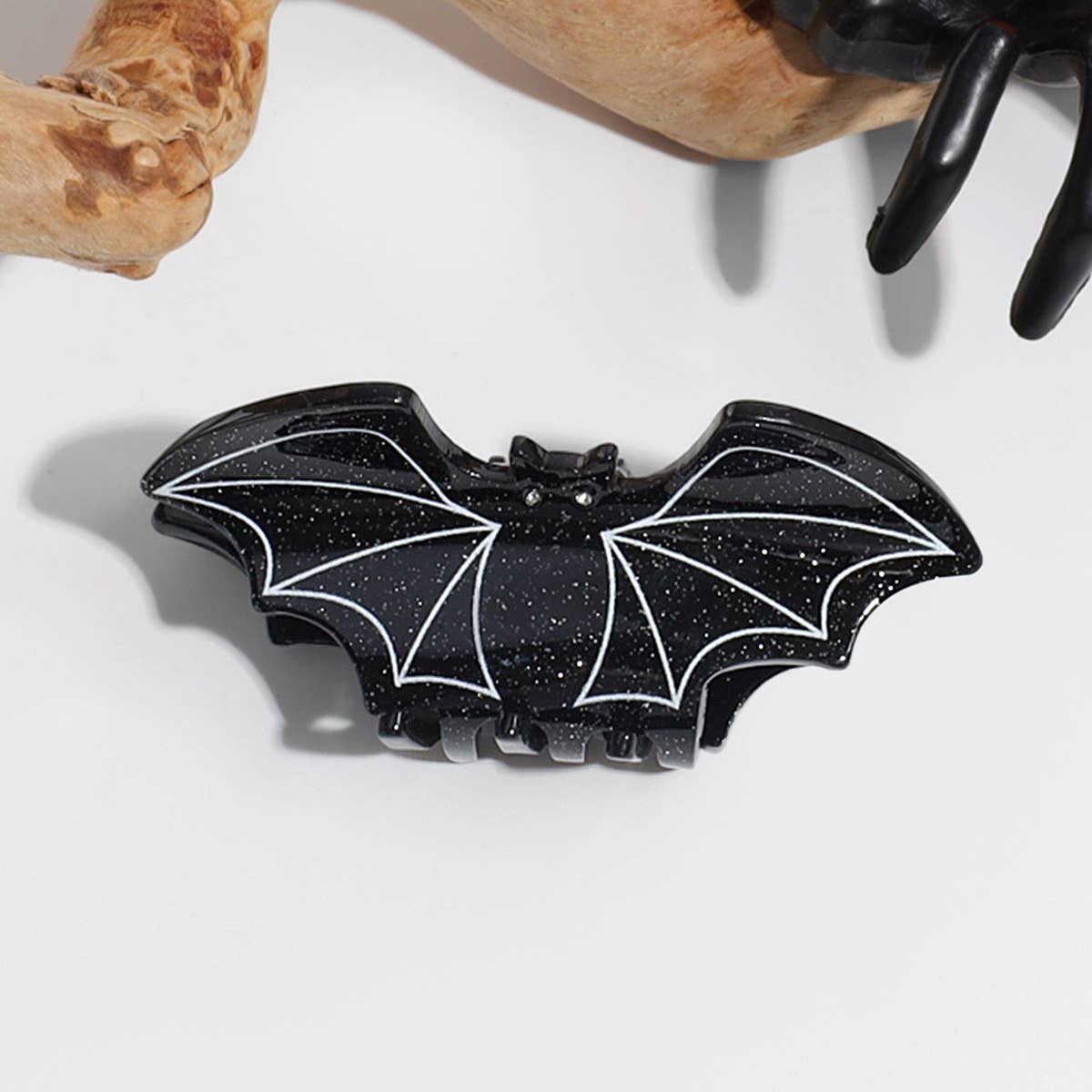 Halloween Acetate Hair Claw ? Witch & Bat Design