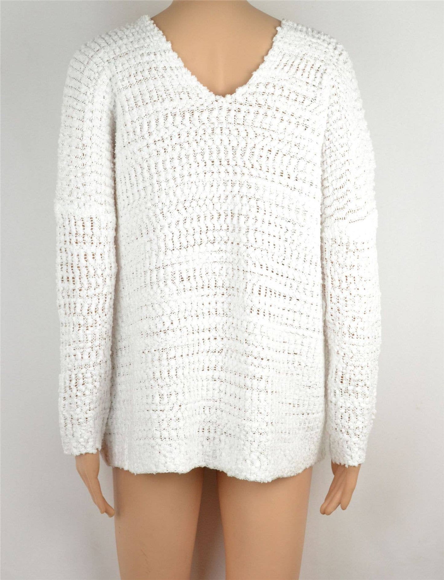 CWOSWL1053_ Long Sleeve V-neck Pullover Sweater