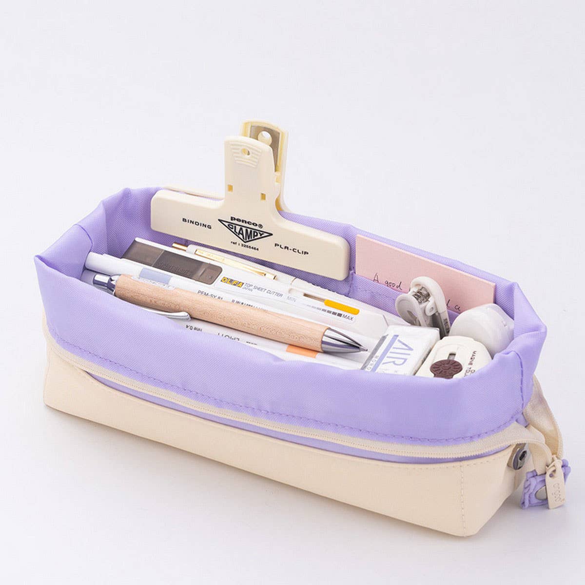 COLORBLOCK LARGE CAPACITY FOLDABLE PENCIL CASE