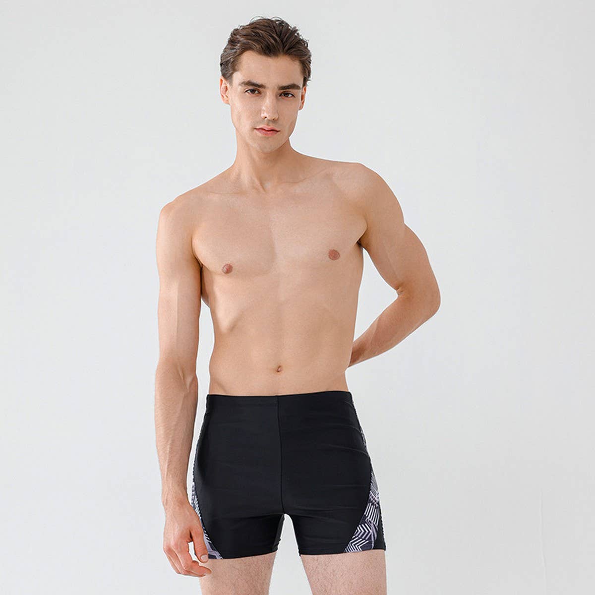 Men's High Waist Quick Dry Swim Trunks Plus Size