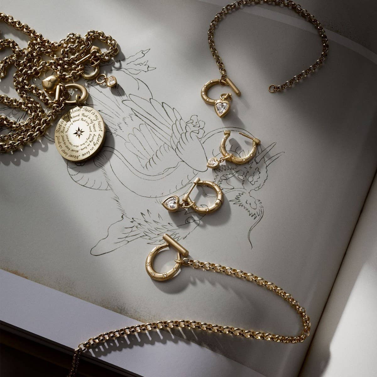 Stainless steel heart necklace with zirconium_CWMM5710