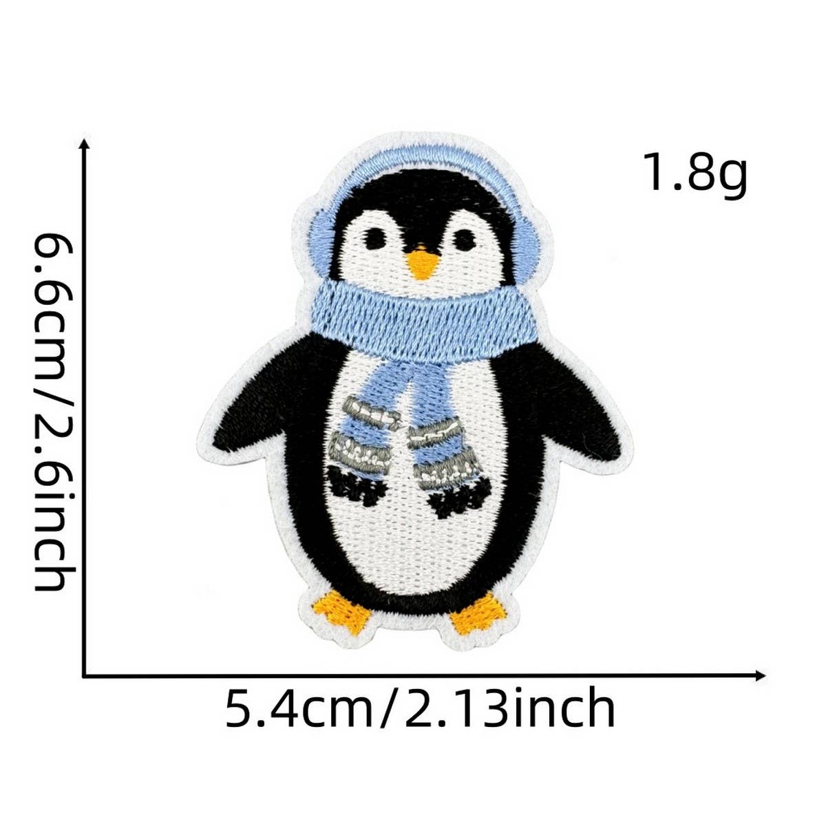 WINTER BLUE CHRISTMAS GRAFFITI EMBROIDERED PATCH