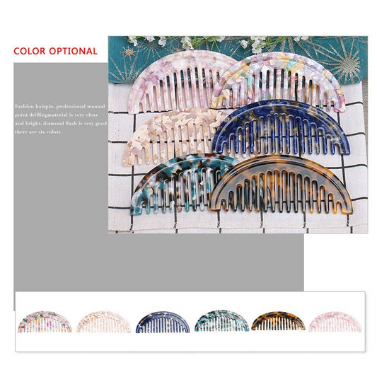 MARBLE TEXTURE 4MMU ACETATE HAIR COMB