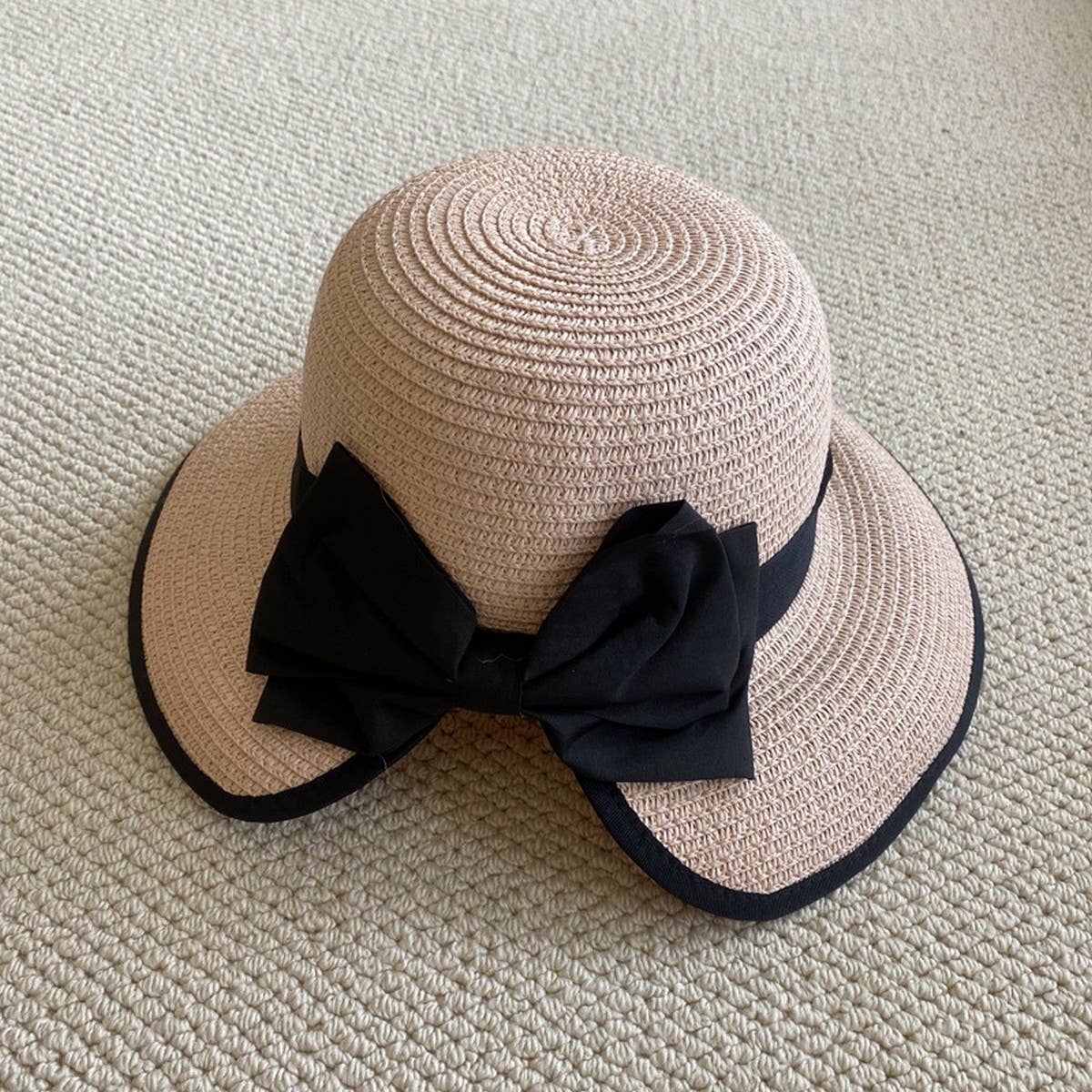 Summer beach vacation sun protection straw hat_CWAH3432