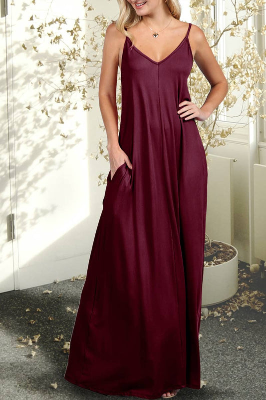 AWDMD280_SPAGHETTI STRAP KNIT MAXI DRESS