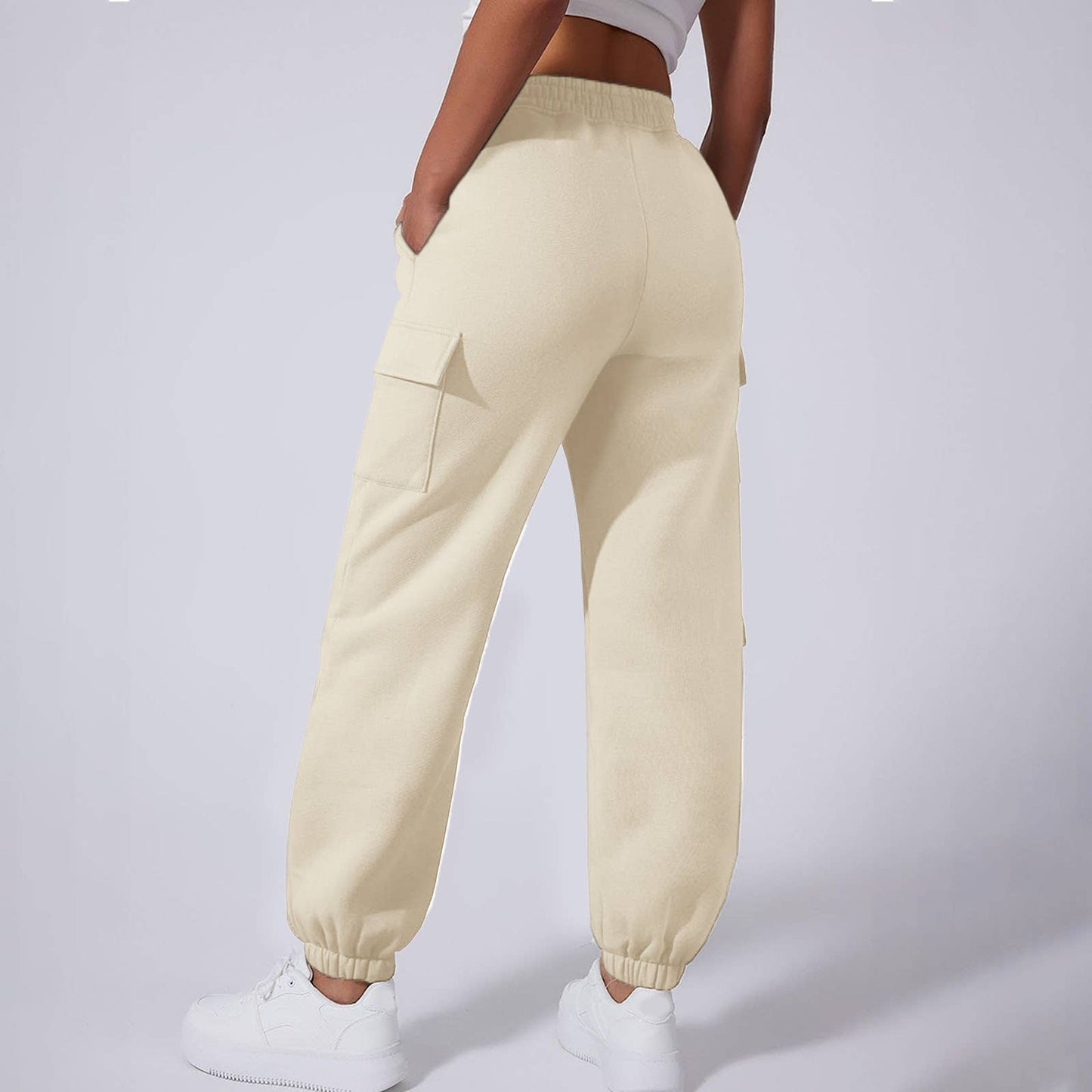 FLEECE AND THICK SOLID COLOR FASHION OVERALLS