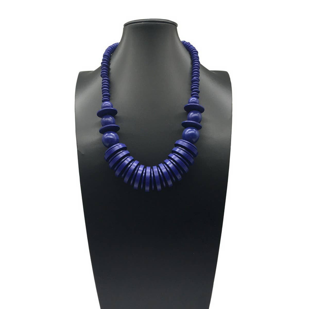 VINTAGE SINGLE LAYER WOODEN BEAD NECKLACE